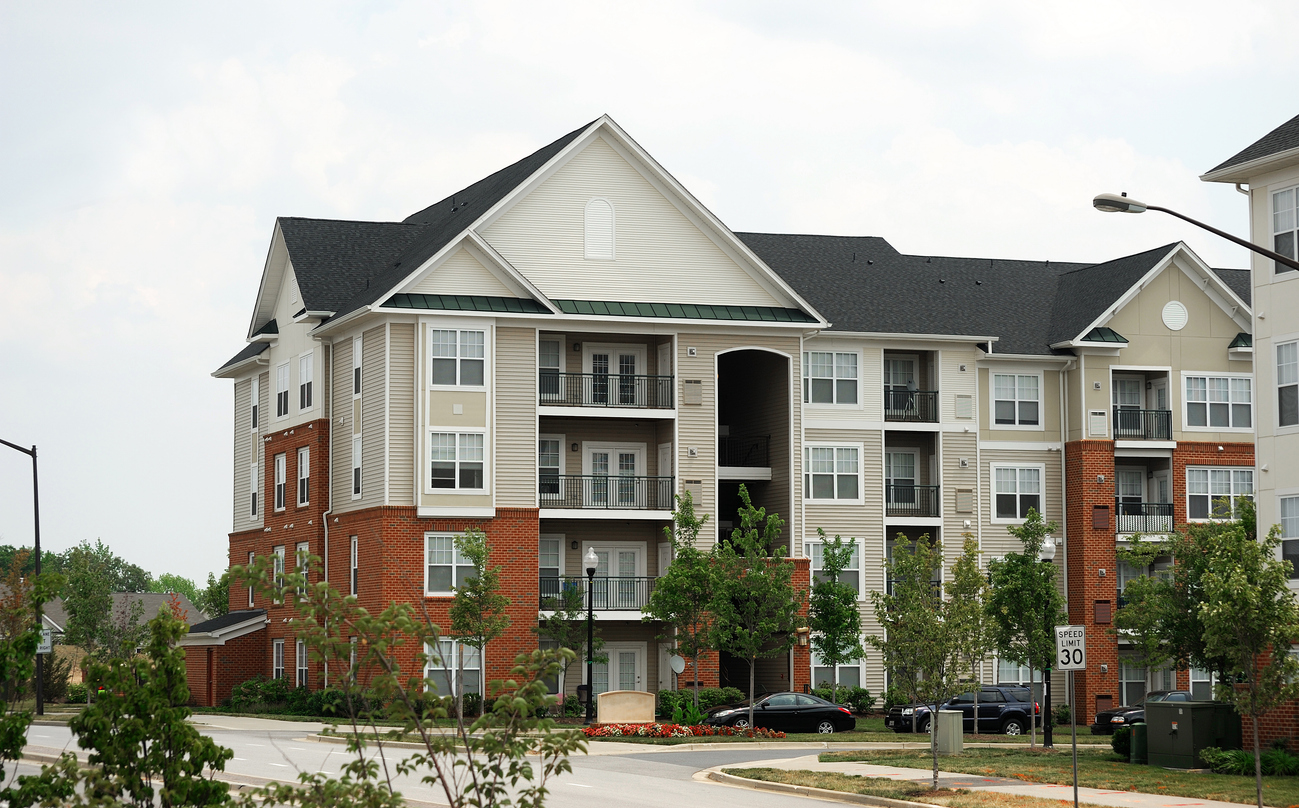 perspective view of new apartment building