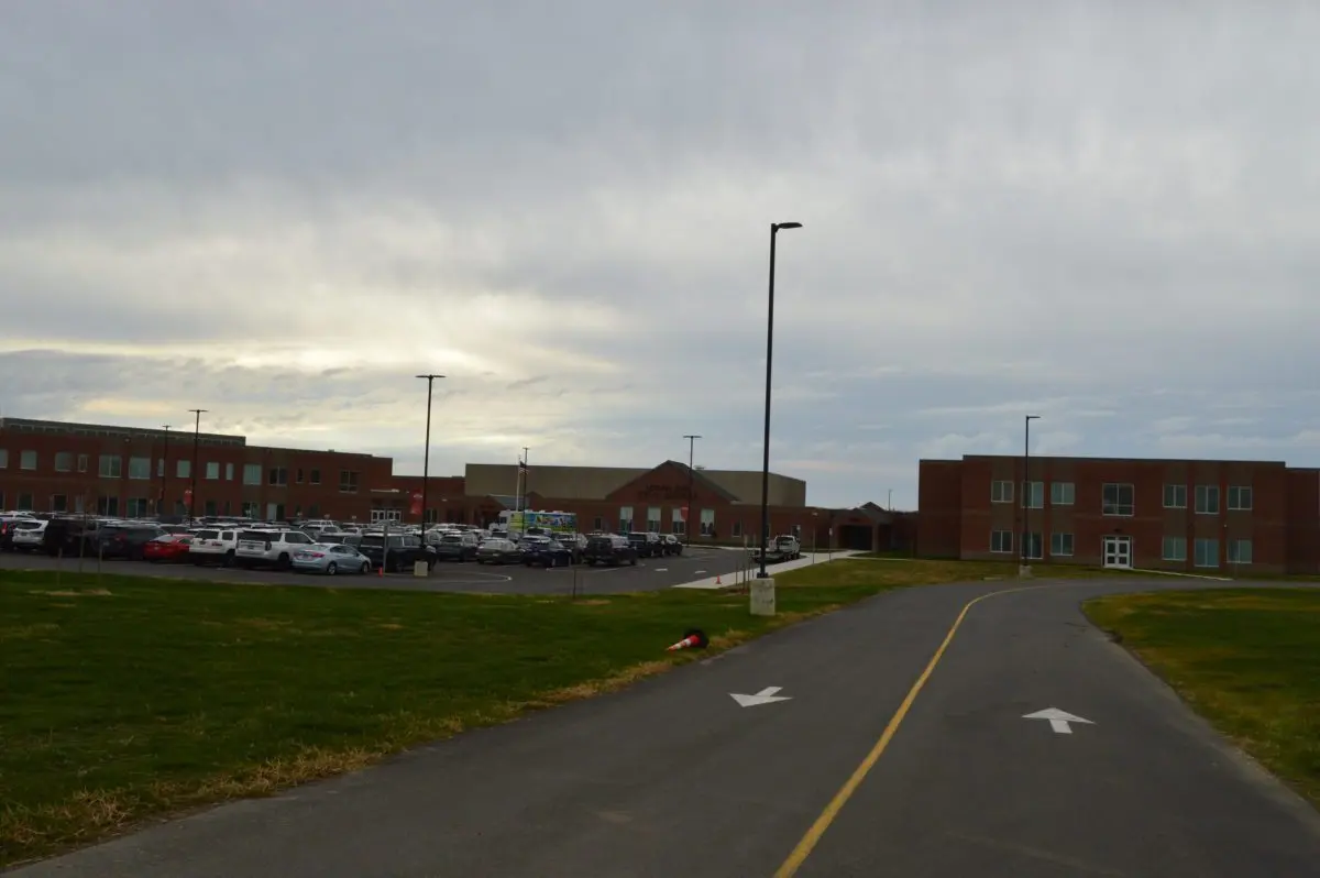 Outside of a school