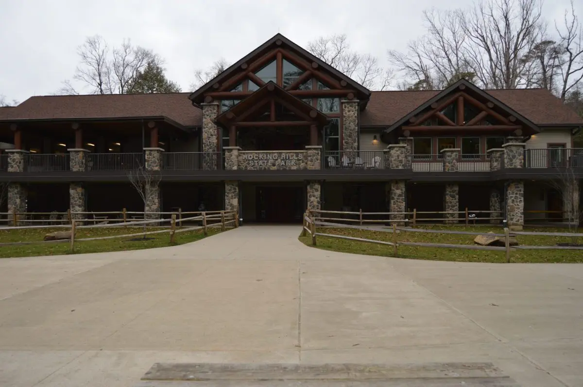 Outside of a state park center